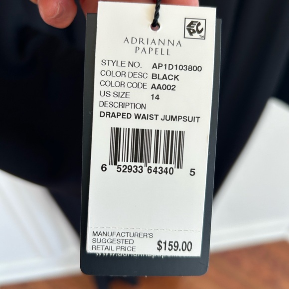 Adrienne Papell Drape Waist Jumpsuit - Picture 4 of 5